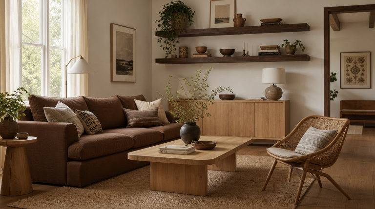 14 Cosy Living Room Ideas With Brown Sofa